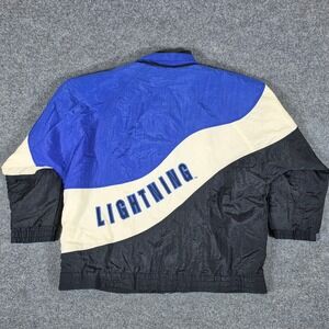 Vintage 90s Apex One Tampa Bay Lightning NHL Jacket Men XL Blue Black Colorblock